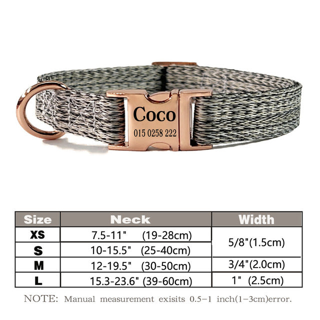 Personalized Nylon Dog Collar